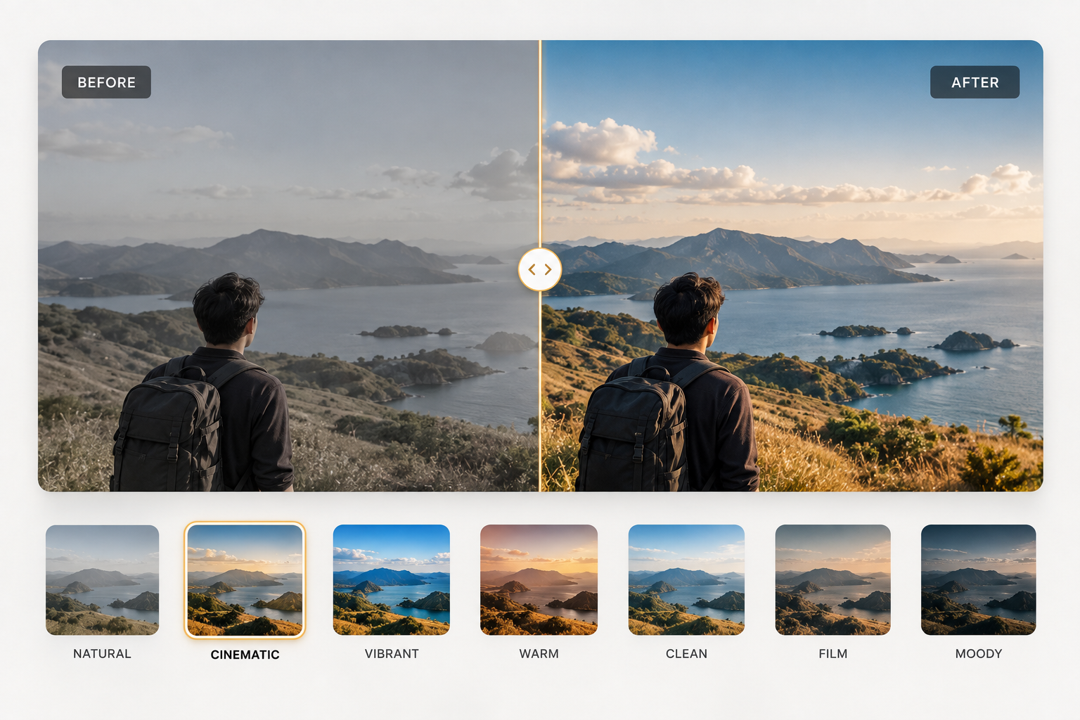 LUT Before After Cinematic Color Grading